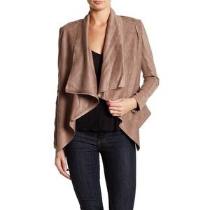 Vigoss tan suede draped jacket